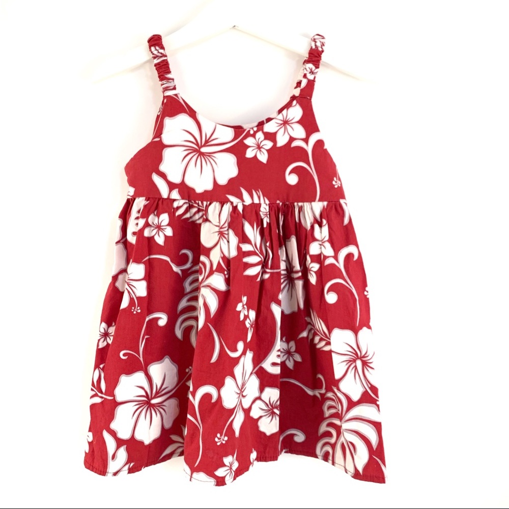 Girls Red Hawaiian Dress Aloha Republic Size 1